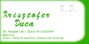 krisztofer duca business card